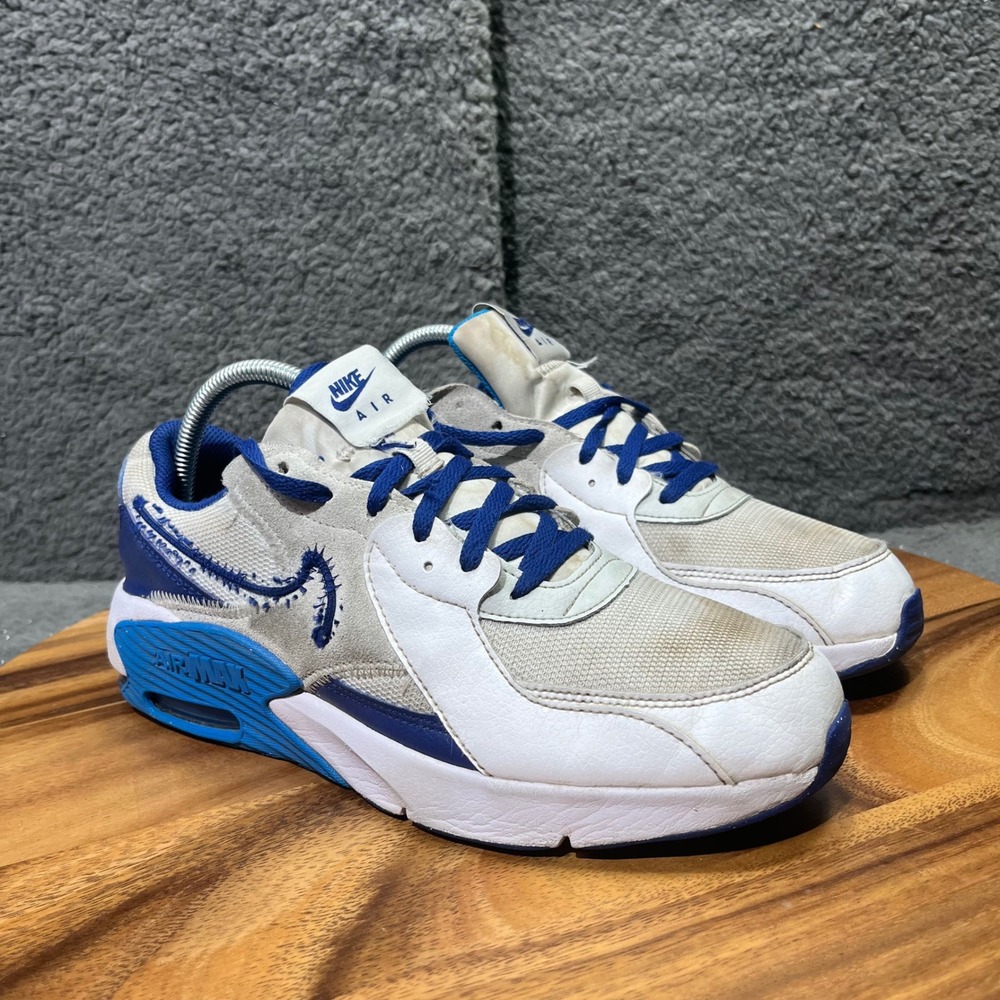 Nike Air Max Excee Sneakers White Blue Mens Shoes‎ Athletic Casual 7Y - Picture 3 of 12